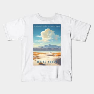 White Sands National Park Travel Poster Kids T-Shirt